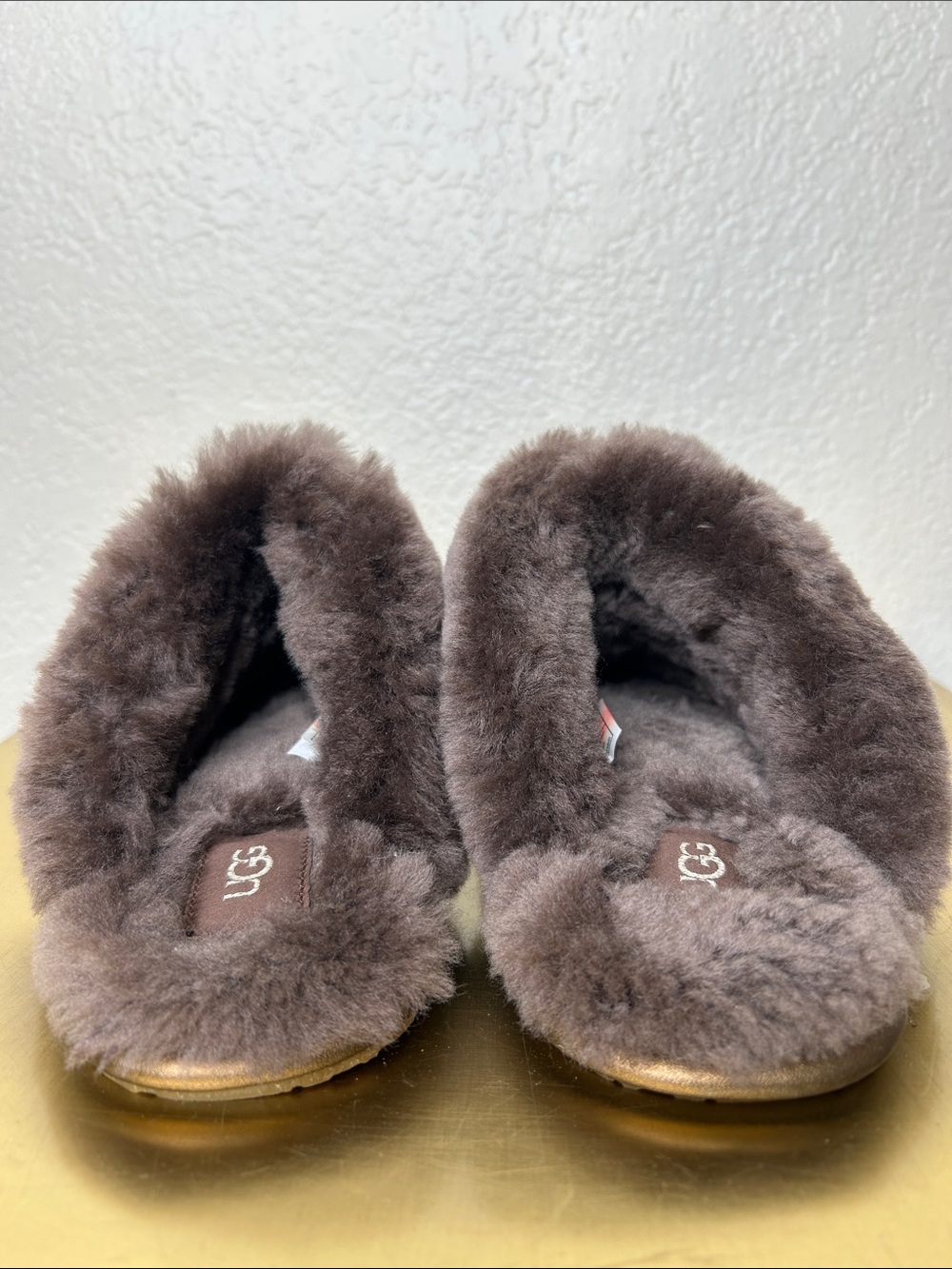 UGG Women's Chestnut Faux-Fur Slide Slippers - Brown - Picture 2 of 8
